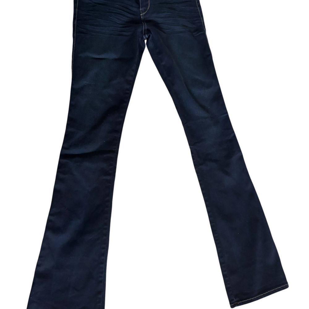 Express Jeans Barely Boot Dark Wash Bootcut Jeans Size 0 Regular Low Rise